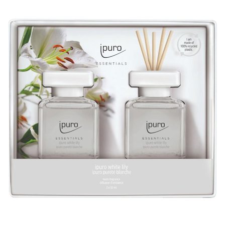 Geurdiffuser Ipuro White Lily 2 x 50 ml geschenkset