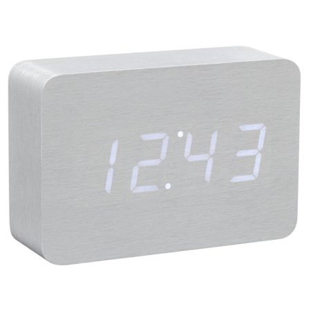Gingko - Brick Click Clock Aluminium