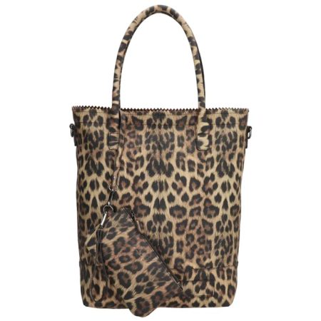 Zebra Natural Shopper met rits Leopard Suedine