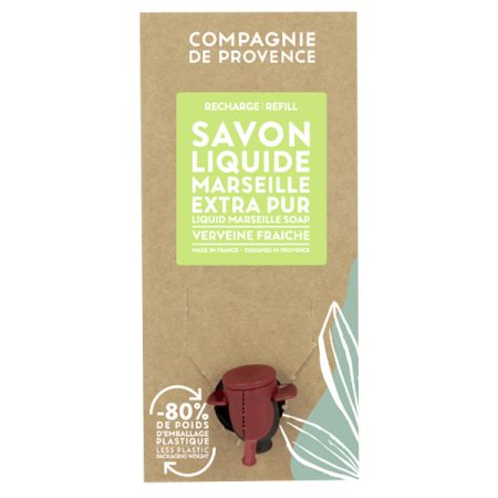 Savon de Marseille vloeibare handzeep Extra Pur Verveine Fraîche 3 liter eco-navulling