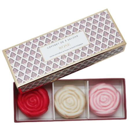 Cadeaudoosje met 3 zeeproosjes Rose