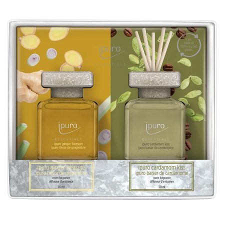 Geurdiffuser Ipuro Ginger Treasure&Cardamom Kiss 2 x 50 ml geschenkset