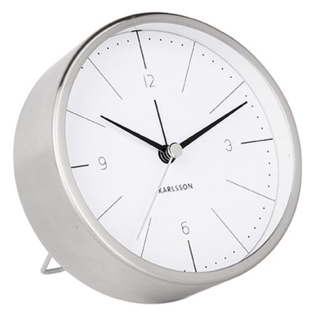 Normann wekker staal/wit