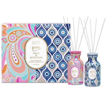 Geurdiffuser Ipuro Ibiza&Mykonos 2 x 50 ml geschenkset