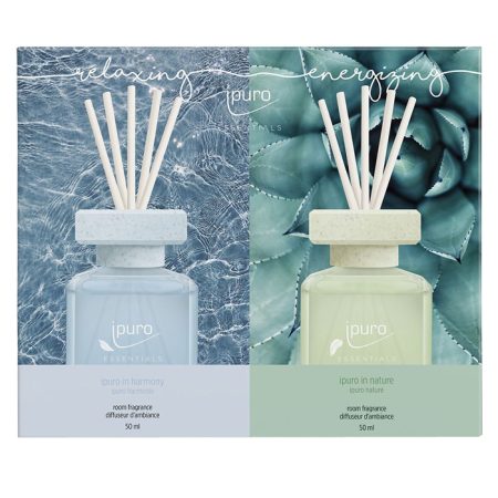 Geurdiffuser Ipuro In Harmony&In Nature 2 x 50 ml geschenkset