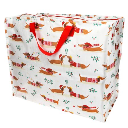 Jumbo opbergtas Sausage Dog Christmas