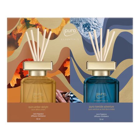 Geurdiffuser Ipuro Amber Delight&Riverside Adventure 2 x 50 ml geschenkset