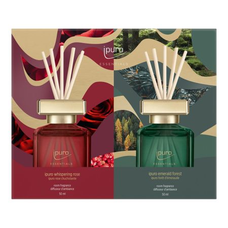 Geurdiffuser Ipuro Whispering Rose&Emerald Forest 2 x 50 ml geschenkset