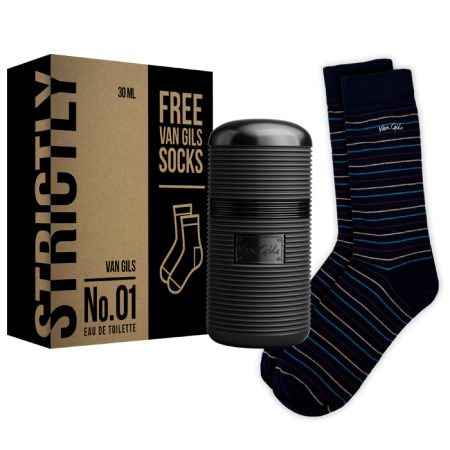 Strictly No.01 30 ml + Van Gils sokken geschenkset