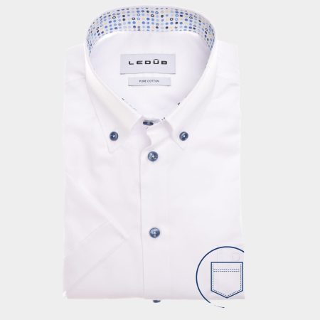 Ledub Business hemd korte mouw Wit LE24213 MFN0 0142911/910-140-000