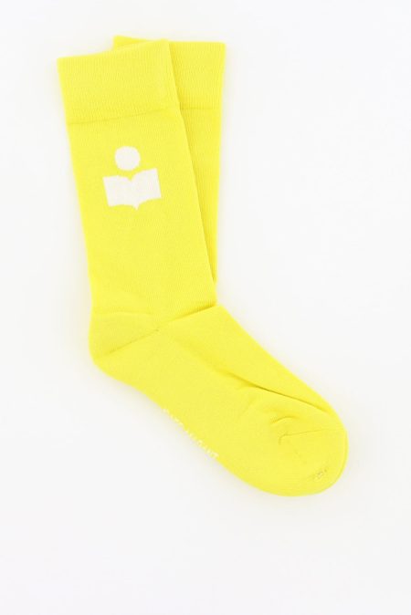 Isabel Marant sokken Siloki met logo CT001JFA-A1C11A yellow