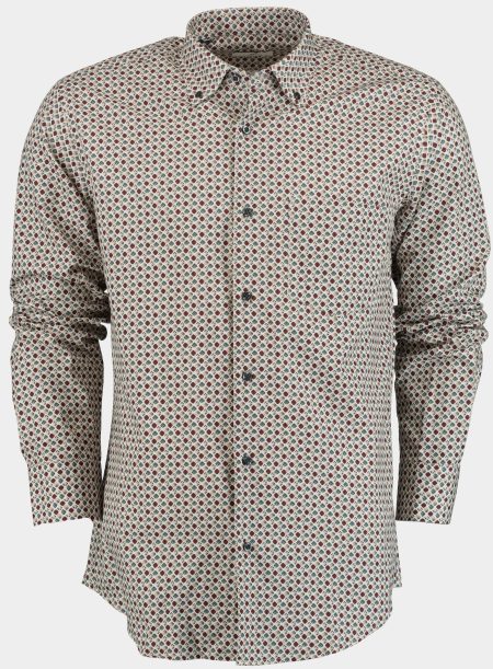 Bos Casual hemd lange mouw Multi Multicolored diamonds 24120/V2