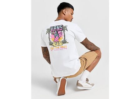 Vans Neon Palm T-Shirt - White- Heren