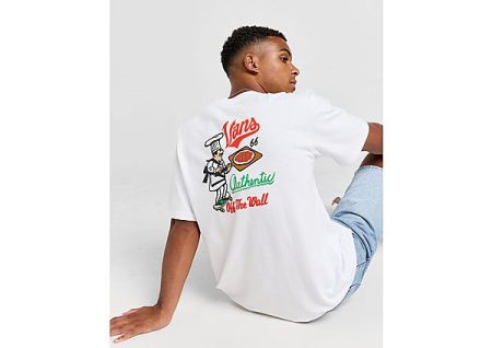 Vans Pizza Graphic T-Shirt - White- Heren