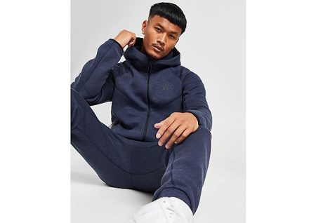 Nike Hoodie met rits voor heren Sportswear Tech Fleece Windrunner - Obsidian Heather/Black- Heren