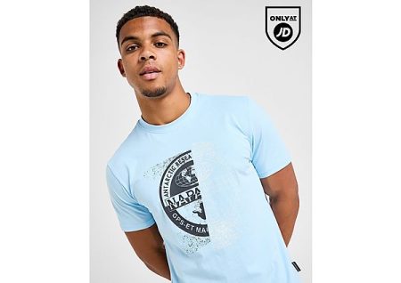 Napapijri Spray Graphic T-Shirt - Blue- Heren