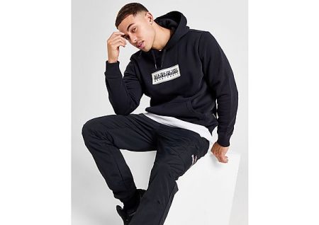 Napapijri Suze Overhead Logo Hoodie - Black- Heren