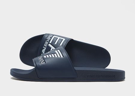 Emporio Armani EA7 Vis Slides - Navy- Heren