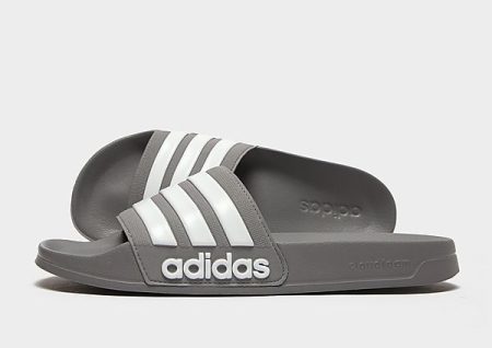 adidas Adilette Slides - Grey Three / Cloud White / Grey Three- Dames