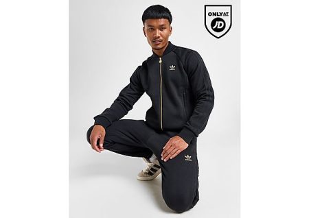 adidas Originals 3-Stripes Fleece Track Top - Black- Heren