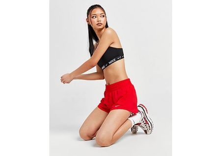 Nike Dri-FIT damesshorts met halfhoge taille en binnenbroekje (8 cm) One - University Red- Dames