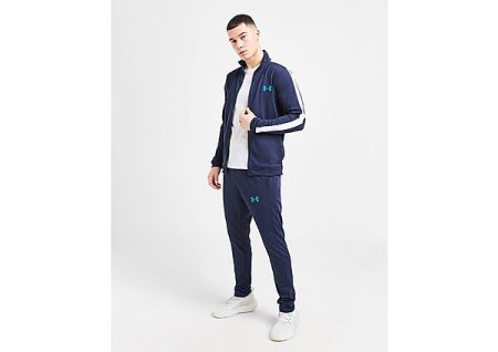 Under Armour UA Poly Track Top - Navy- Heren