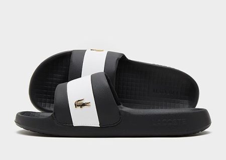 Lacoste Serve Pin Slides - Black- Heren