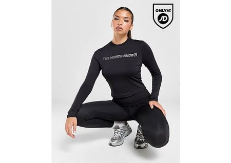 The North Face Fade Performance Long Sleeve Top - Black- Dames