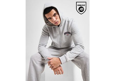 Reebok Albany Full Zip Hoodie - Grey- Heren