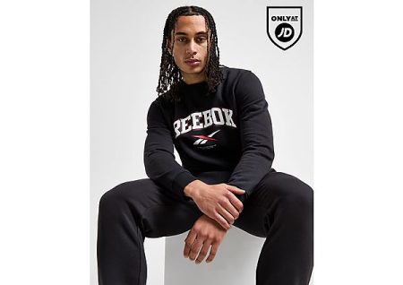 Reebok Albany Crew Sweatshirt - Black- Heren