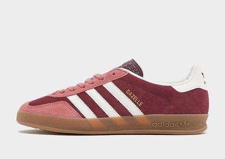 adidas Originals Gazelle Indoor - Maroon / Cloud White / Preloved Crimson- Dames