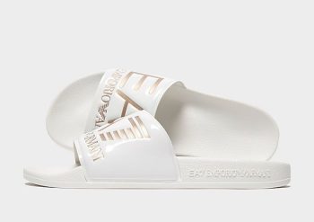 Emporio Armani EA7 Seaworld Slippers Dames - White- Dames