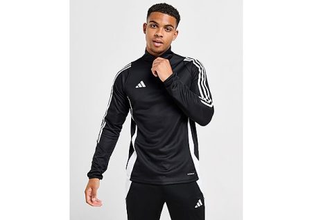 adidas Tiro 1/4 Zip Top - Black / White- Heren