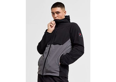 Zavetti Canada Vosso Woven Zip Through Hoodie - Black- Heren