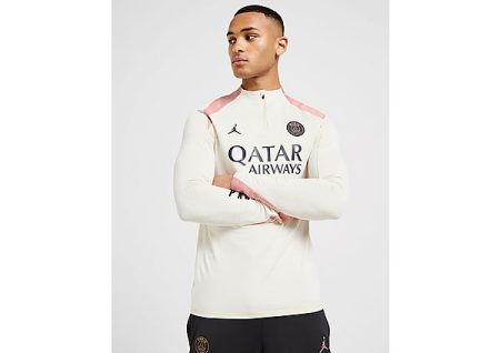 Jordan Paris Saint Germain Strike Drill Top - Pale Ivory/Rust Pink/Black- Heren