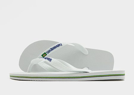 Havaianas Brazil Logo Flip Flops - White- Heren