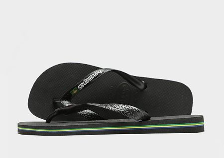 Havaianas Brazil Logo Flip Flops - Black- Heren