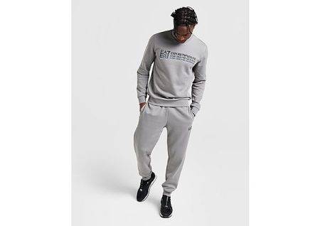 EA7 Emporio Armani Fade Crew Tracksuit - Grey- Heren