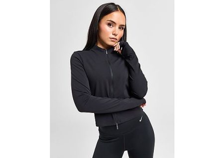 Nike Dri-FIT damestop met ritssluiting en lange mouwen Zenvy - Black/Cool Grey- Dames