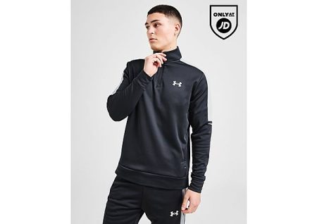 Under Armour Armour Fleece 1/4 Zip Wordmark Top - Black- Heren