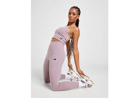 New Balance Logo Tights - Purple- Dames