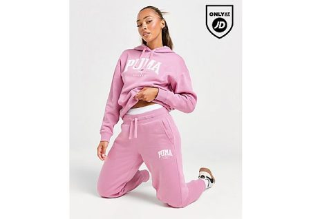 PUMA Squad Logo Joggers - Pink- Dames