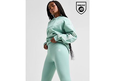 adidas Originals Ribbed Leggings - Green- Dames