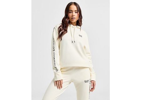 Emporio Armani EA7 Overhead Hoodie Tape Tracksuit - White- Dames