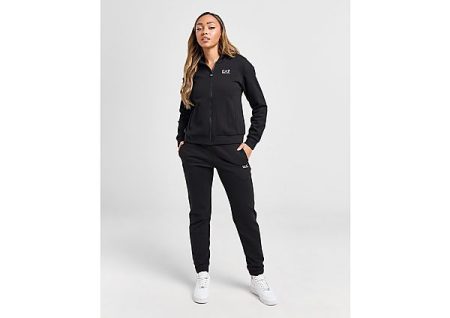 Emporio Armani EA7 Essential Full Zip Hooded Tracksuit - Black- Dames