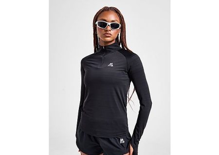 MONTIREX Draft 1/4 Zip Top - Black- Dames