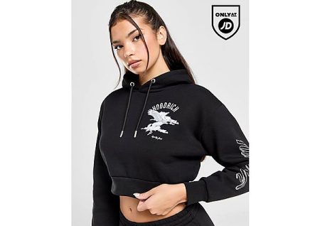 Hoodrich Athena Crop Hoodie - Black- Dames