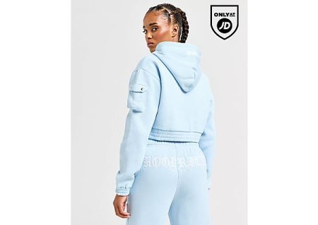 Hoodrich Dusk Crop Full Zip Hoodie - Blue- Dames