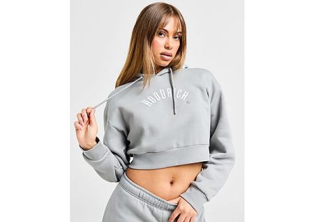 Hoodrich Calor Crop Hoodie - Grey- Dames