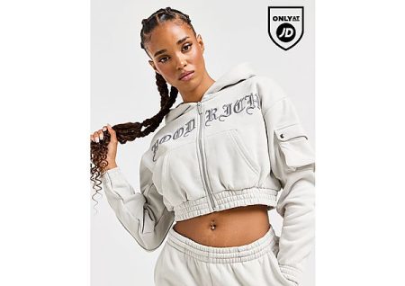 Hoodrich Dusk Crop Hoodie - Grey- Dames